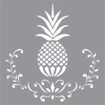 DecoArt Americana Decor 12 x 12 Inches Stencil - Posh Pineapple