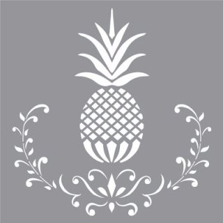 DecoArt Americana Decor 12 x 12 Inches Stencil - Posh Pineapple