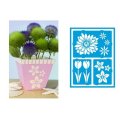 DecoArt Americana  8 x 6 Inches Stick On Stencil - Floral Breeze