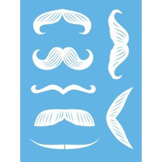 DecoArt 8 x 6 Inches Mixed Media Stencil - Moustaches