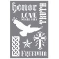 DecoArt Urban Ink 9 x 6 Inches Stencil 2 Pk - Pride