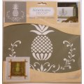 DecoArt Americana Decor 12 x 12 Inches Stencil - Posh Pineapple