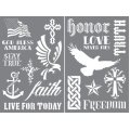 DecoArt Urban Ink 9 x 6 Inches Stencil 2 Pk - Pride