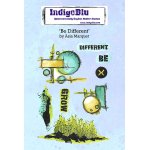 IndigoBlu A6 Red Rubber Stamp - Be Different