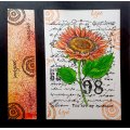 IndigoBlu A6 Red Rubber Stamp - Sunflower Bloom