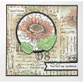 IndigoBlu A6 Red Rubber Stamp - Sunflower Bloom