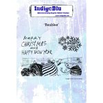 IndigoBlu A6 Red Rubber Stamp -  Baubles