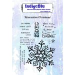 IndigoBlu A6 Red Rubber Stamp - Alternative Christmas