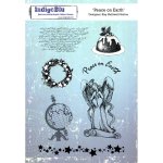 IndigoBlu A5 Red Rubber Stamp - Peace on Earth