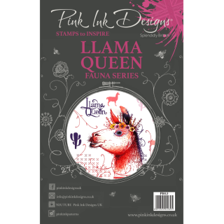 Pink Ink Designs A5 Clear Stamp Set - Llama Queen