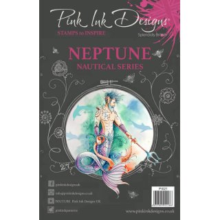 Pink Ink Designs A5 Clear Stamp Set - Neptune