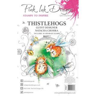 Pink Ink Designs A5 Clear Stamp Set - Thistlehogs