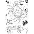 Pink Ink Designs A5 Clear Stamp Set - Holy Crab