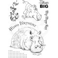 Pink Ink Designs A5 Clear Stamp Set - Hip Hippo Ray