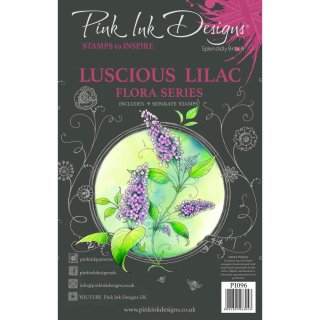 Pink Ink Designs A5 Clear Stamp Set - Luscious Lilac