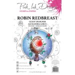 Pink Ink Designs A5 Clear Stamp Set - Robin Redbreast