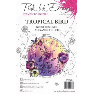 Pink Ink Designs A5 Clear Stamp Set - Tropical Bird