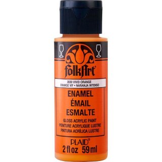 FolkArt Enamel Gloss Acrylic Paint - Vivid Orange