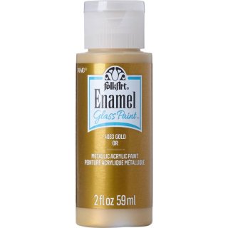 FolkArt Enamel Gloss Acrylic Paint - Metallic Pure Gold