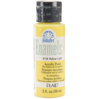 FolkArt Enamel Gloss Acrylic Paint - Yellow Light