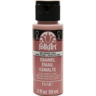 FolkArt Enamel Gloss Acrylic Paint - Crushed Coral