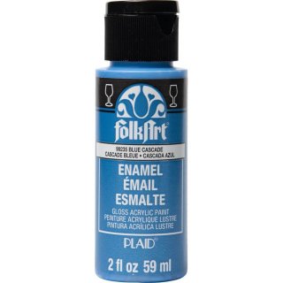 FolkArt Enamel Gloss Acrylic Paint - Metallic Blue Cascade