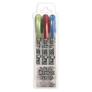 Tim Holtz Distress Pearl Crayons - Holiday Set 3