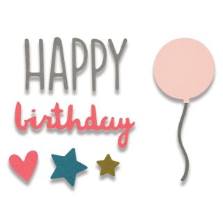 Sizzix Thinlits Die Set - Happy Birthday