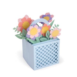 Sizzix Thinlits Die Set - Card in a Box Flower Basket