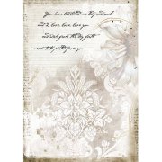 Stamperia Rice Paper A4 - Romantic Journal Manuscripts