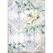 Stamperia Rice Paper A4 - Romantic Sea Dream White Flower