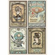 Stamperia Rice Paper A4 - Voyages Fantastiques Cards