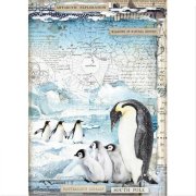 Stamperia Rice Paper A4 - Penguins