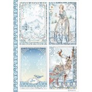 Stamperia Rice Paper A4 - Winter Tales Cards