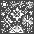 Stamperia 18x18cm Media Stencil - Snowflakes