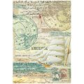 Stamperia A4 Rice Paper Selection of 6 - Around The World