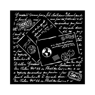 Stamperia 18x18cm Thick Stencil - Around The World Letters