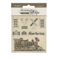 Stamperia 14x14cm Decorative Chips - Around The World Train