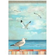 Stamperia Rice Paper A4 - Blue Dream Seagulls