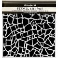 Stamperia 18x18cm Thick Stencil - Blue Dream Mosaic