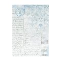 Stamperia A6 Rice Paper Selection of 8 - Backgrounds Blue Land