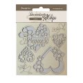 Stamperia 14x14cm Decorative Chips - Blue Land Memories