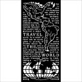 Stamperia 12x25cm Thick Stencil - Create Happiness - The World