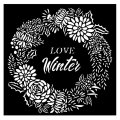 Stamperia 18x18cm Thick Stencil - Christmas Love Winter Garland