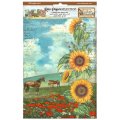 Stamperia A4 Rice Paper Selection of 6 - Sunflower Art