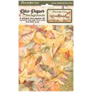 Stamperia A6 Rice Paper Selection of 8 - Backgrounds Woodland