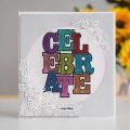 Sue Wilson Craft Die & Stamp Set - Big Bold Words - Celebrate