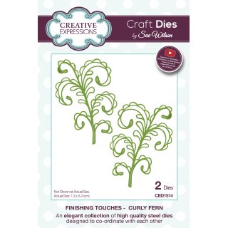 Sue Wilson Craft Die - Finishing Touches Collection - Curly Fern