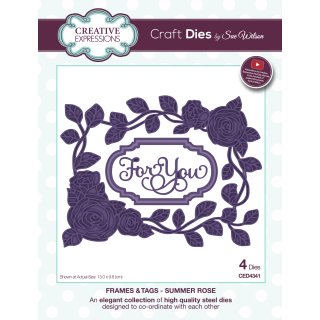 Frames & Tags Collection Craft Dies- Summer Rose