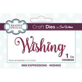 Sue Wilson Craft Die - Mini Expressions - Wishing